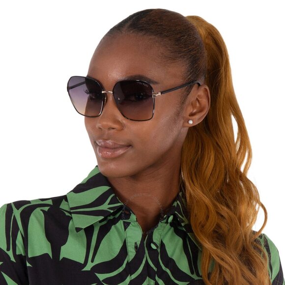 NEW FT0839/S 01B TOM FORD CLAUDIA-02 TF839 01B WOMEN ROSE GOLD/BLACK SUNGLASSES
